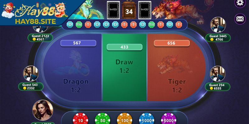 Dragon Tiger Hay88 – Rồng Hổ Tốc Độ, Minh Bạch, Hấp Dẫn 1 Tận hưởng từng ván Dragon Tiger Hay88 nhanh, rõ, đầy kịch tính